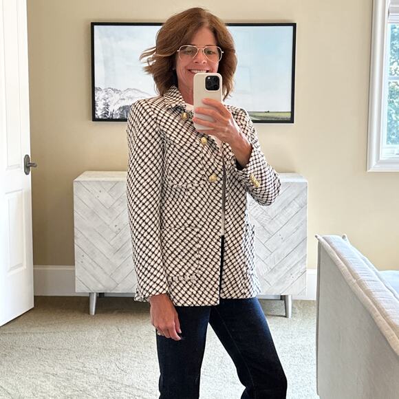 DEREK LAM 10 CROSBY Audrey Frayed Jacket 4 - Picture 5 of 13